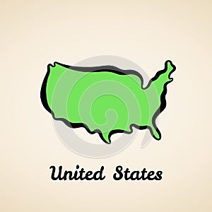 United States - Outline Map