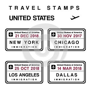 United States passport stamps