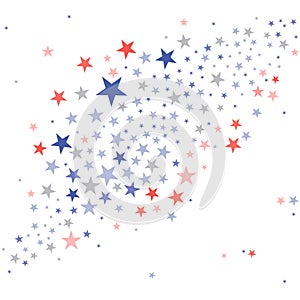 United States Patriotic background in flag colors with faded dull stars scattered