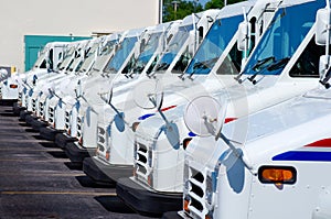 United States Postal Service delivery trucks