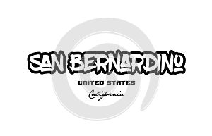 United States san bernardino california city graffitti font typo