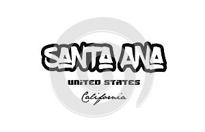 United States santa ana california city graffitti font typography design photo