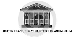 United States, Staten Island, New York, Staten Island Museum, travel landmark vector illustration