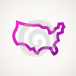 United States - Stylized outline map