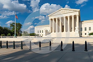 United States Supreme Court Building at summer day in Washington DC, USA.