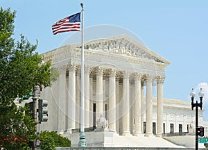 United States Supreme Court with Flag