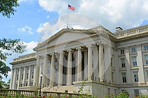 United States Treasury Building in Washington DC, USA