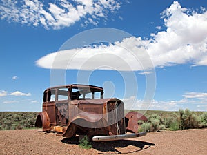 United States USA AMERICA Old Rusty Ford Car Route 66 Vintage Aged