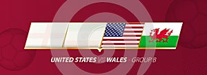 United States - Wales football match illustration in group A