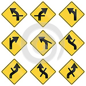 United States warning MUTCD road signs