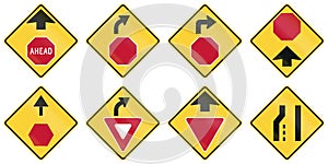 United States warning MUTCD road signs