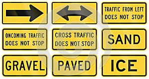 United States warning MUTCD road signs