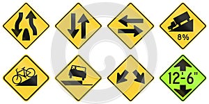 United States warning MUTCD road signs