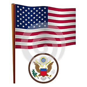 United states wavy flag