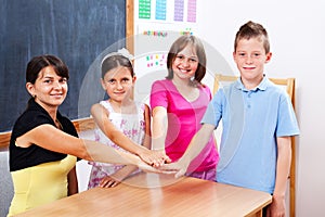 United students and teacher