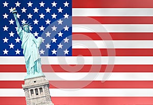 Unites States Flag Statue of Liberty