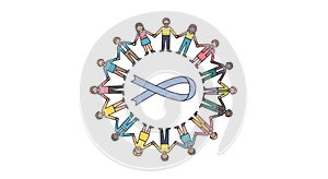 Unity and Diversity Children Holding Hands Circle