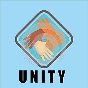 UNITY IN DIVERSITY colorful Illustration