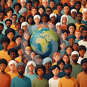 Unity in Diversity: A Global Community Embracing the Earth photo