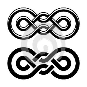 Unity knot black white symbol