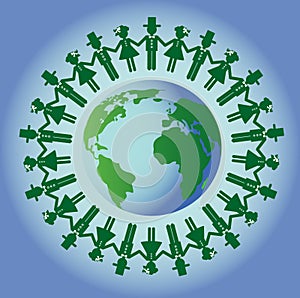 Unity people from around the world. Eco background