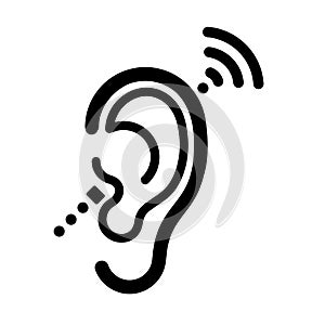 Universal access icon, hearing icon, accessibility icon, vector