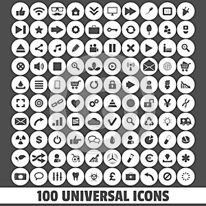 Universal Basic set 1. Trendy thin icons for web and mobile. Line and full versions.