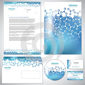 Universal blue corporate identity template.