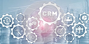 Universal Business Wallpaper. Customer CRM Management Analysis Service Concept