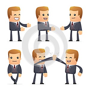 Universal characters in different poses. financial