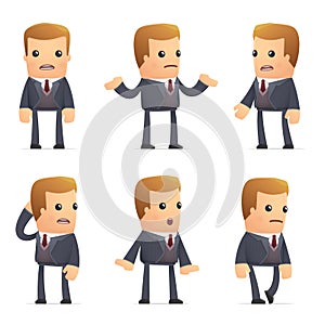 Universal characters in different poses. financial