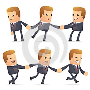 Universal characters in different poses. financial