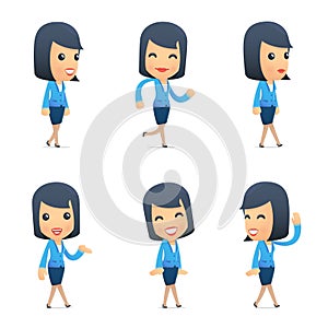 Universal characters in different poses. manager.