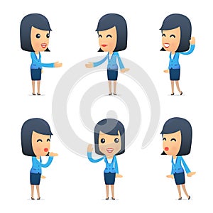 Universal characters in different poses. manager.