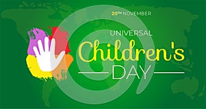Universal Children`s Day Background Illustration