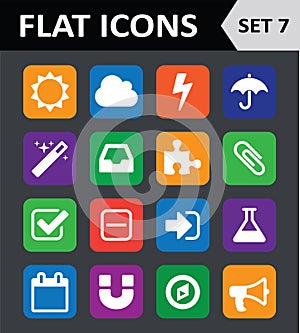 Universal Colorful Flat Icons.