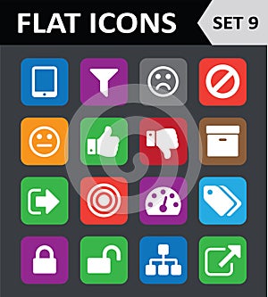 Universal Colorful Flat Icons.