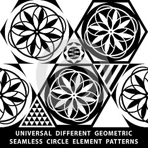 Universal different vector seamless patterns. tiling. Endless texture can be used for wallpaper, pattern fills, web page backgroun