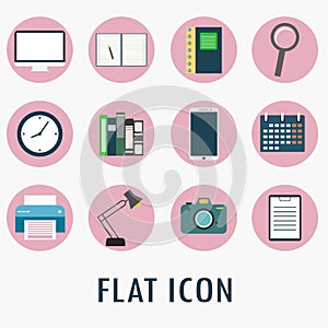 Universal Flat Icons for Web and Mobile Applications Set