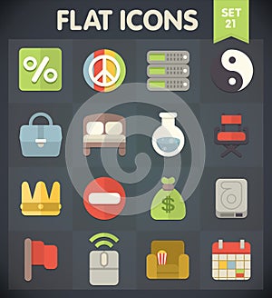 Universal Flat Icons for Web and Mobile Set 21