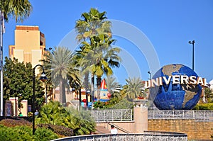 Universal Globe in Universal Orlando, Florida, USA