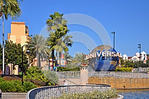 Universal Globe in Universal Orlando, Florida, USA