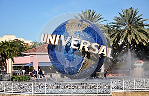 Universal Globe in Universal Orlando, Florida, USA