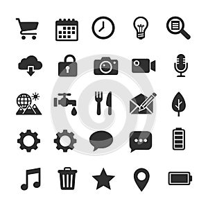 A Universal Glyph Vector Icon Set for Web, Mobile, and Software Interfaces
