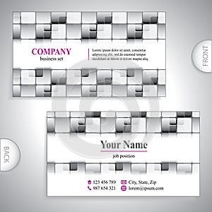 Universal gray business card.