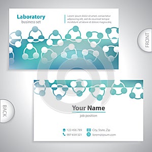 Universal greenish business card.