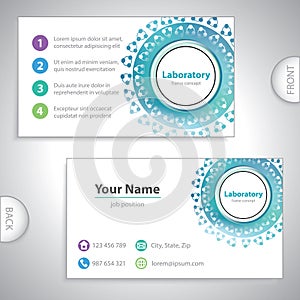 Universal greenish business card.