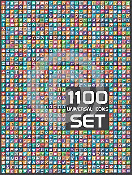 1100 universal icons set photo