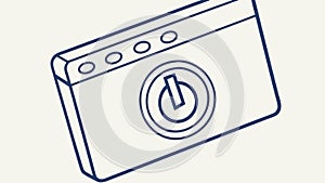 Universal Power Button, Start and Stop Function, vector design Generative AI