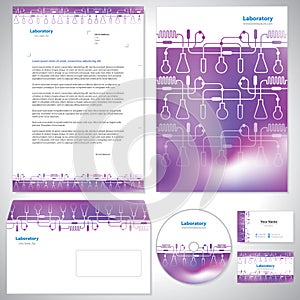 Universal purple corporate identity template.